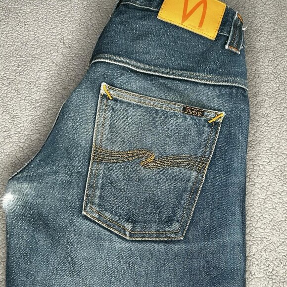 Nudie Jeans Jeans Mens 29x29 Even Steven Straight Leg Selvedge Organic Denim - Picture 2 of 15